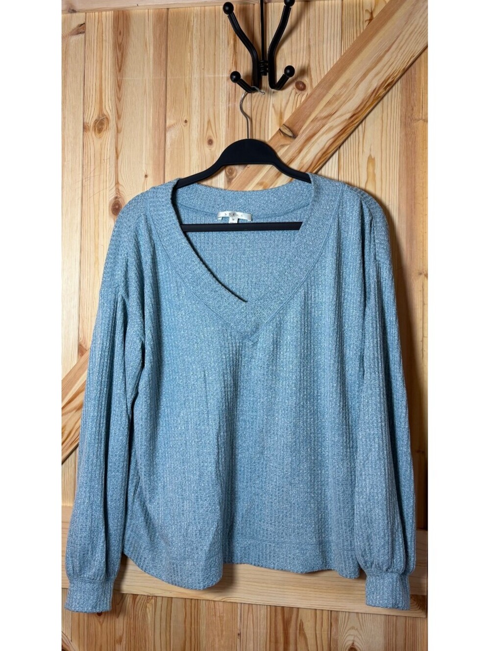 Cyrus Medium Powder Blue V-Neck Pullover Sweater
